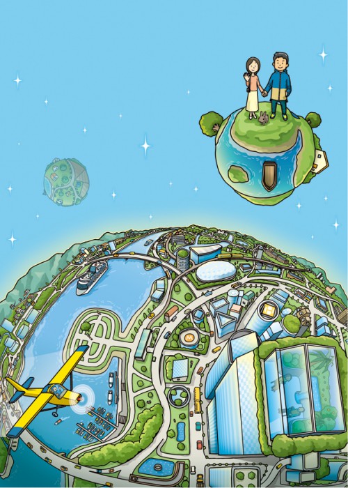  planet of ideal city オリジナルイラスト  イラスト　漫画　イラストレーター