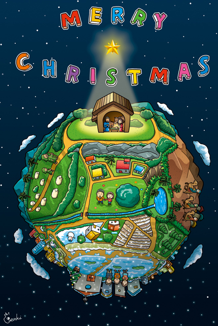  christmas-2010 キリスト教・教会・日曜学校  イラスト　漫画　イラストレーター